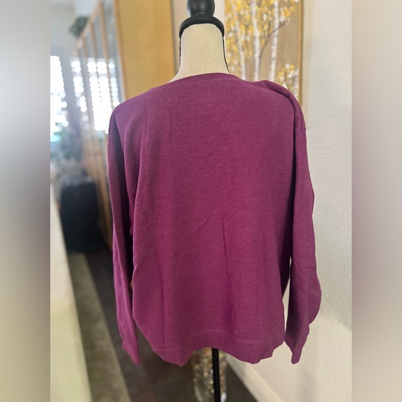 Hanes - simple bright purple cozy sweatshirt - Picture 5 of 7